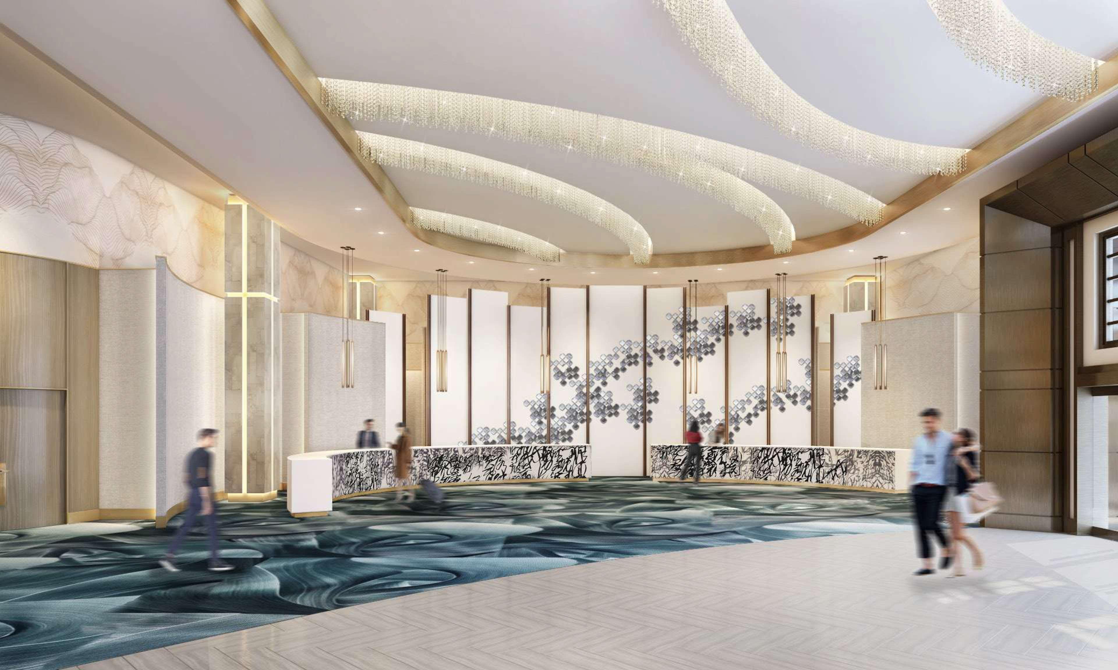 Conrad Las Vegas At Resorts World Εξωτερικό φωτογραφία The lobby of the hotel